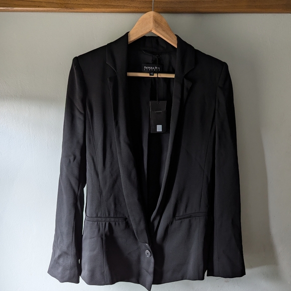 🪞NWT Patrizia Pepe Black Giacca Jacket Size 42/4 - Picture 7 of 9